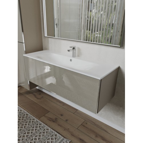 Тумба с раковиной для ванной MEBELVANN ВЕГА 120см подвесная капучино