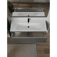 Тумба с раковиной для ванной MEBELVANN ВЕГА 120см подвесная графит