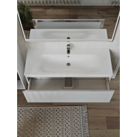 Тумба с раковиной для ванной MEBELVANN ВЕГА 120см подвесная белая