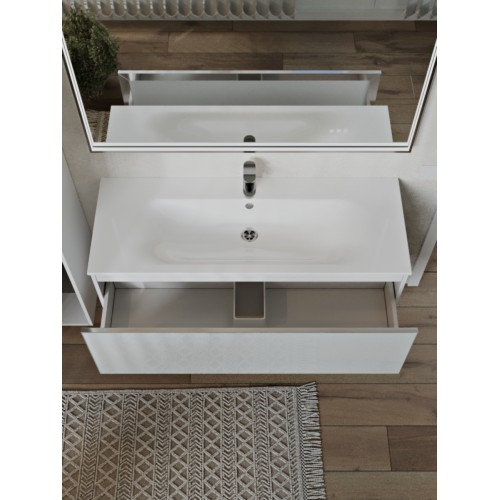 Тумба с раковиной для ванной MEBELVANN ВЕГА 120см подвесная белая