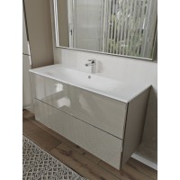 Тумба с раковиной для ванной MEBELVANN ВЕГА 120см подвесная капучино