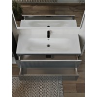 Тумба с раковиной для ванной MEBELVANN ВЕГА 120см подвесная графит