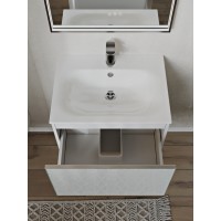 Тумба с раковиной для ванной MEBELVANN ВЕГА 60см подвесная белая