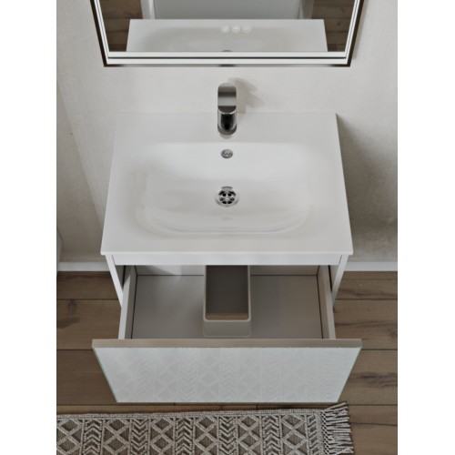 Тумба с раковиной для ванной MEBELVANN ВЕГА 60см подвесная белая