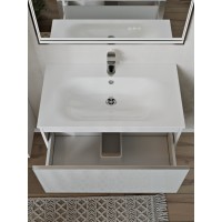 Тумба с раковиной для ванной MEBELVANN ВЕГА 80см подвесная белая