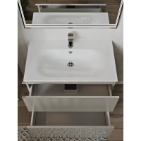 Тумба с раковиной для ванной MEBELVANN ВЕГА 80см подвесная капучино