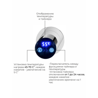 Аккорд П5 500х800 электро Полотенцесушитель TERMINUS хром