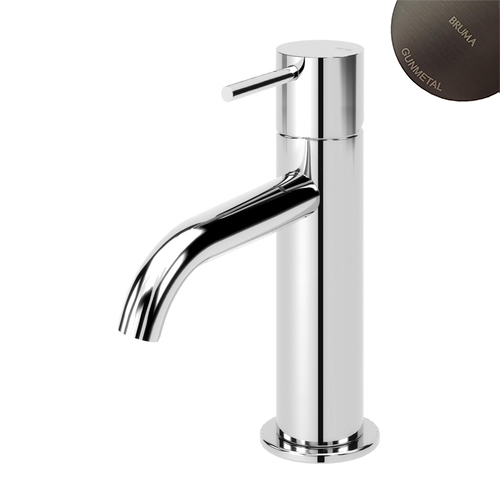 Смеситель для раковины Bruma Leaf оружейная сталь PVD (ручка тип 2)