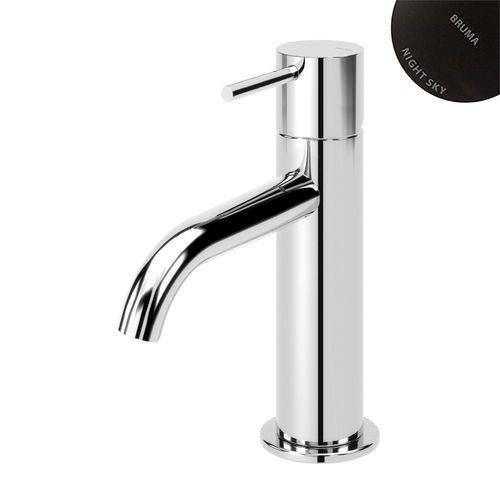 Смеситель для раковины Bruma Leaf чёрный (ручка тип 2)