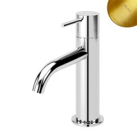 Смеситель для раковины Leaf золото матовое PVD (ручка тип 2)