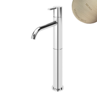 Смеситель для раковины высокий Bruma Leaf сатин