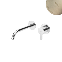 Смеситель скрытого монтажа Bruma LEAF для раковины. Длина излива 150 мм сатин