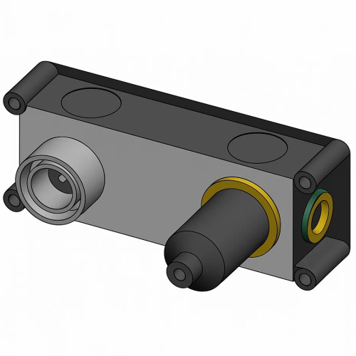 Смеситель скрытого монтажа Bruma LEAF для раковины. Длина излива 150 мм золото матовое PVD