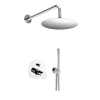 Душевая система скрытого монтажа Bruma Adagio на 2 потока (верхний душ 300мм) хром