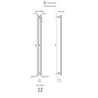 Полотенцесушитель Terminus Стойка DUO круг 70х1800 Хром