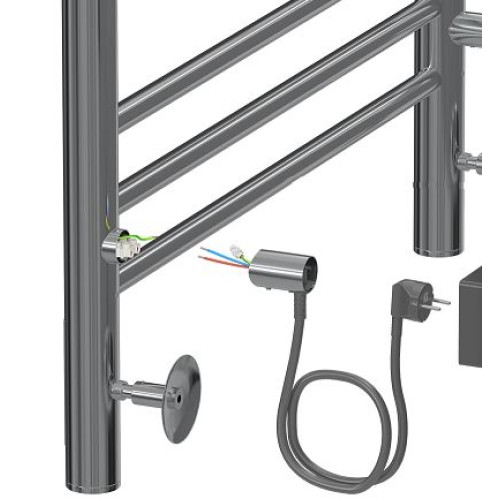 Полотенцесушитель Terminus «Аврора» П8 500х800 электро КС белый матовый (new встроен диммер)