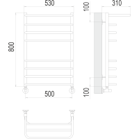 Полотенцесушитель Terminus «Арктур» П8 500х800 Хром