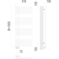 Полотенцесушитель Terminus «Астра» П20 70х1000 Белый