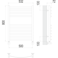 Полотенцесушитель Terminus «Авиэль» П10 500х800 Белый