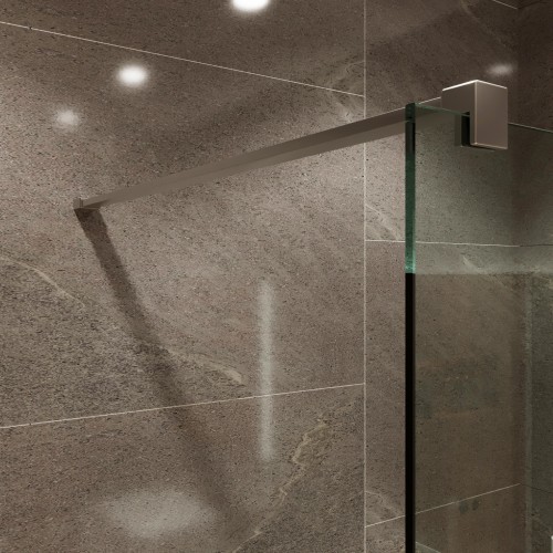 Душевая перегородка типа walk-in (свободный вход) 1200х2000 прозрачное стекло / профиль хром 