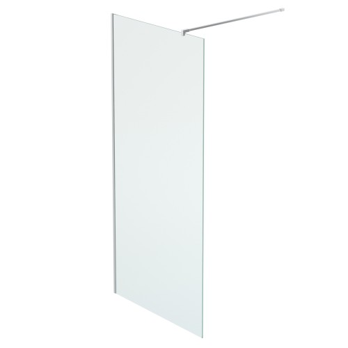 Душевая перегородка типа walk-in свободный вход 1000х2000 прозрачное стекло / профиль хром 