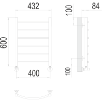 Полотенцесушитель Terminus «Классик» П6 400х600 Золото Глянец Покраска