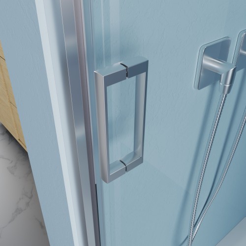 Душевое ограждение в нишу раздвижное BEN_902_SL_C_1950x1200 хромированый профиль/прозрачное стекло