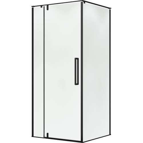 Душевой уголок распашной Terminus Альба 03 900х900х2200 квадрат чёрный