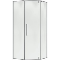 Душевой уголок распашной Terminus Альба 04 1000х1000х2200 трапеция хром