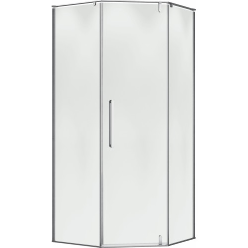 Душевой уголок распашной Terminus Альба 04 1000х1000х2200 трапеция хром