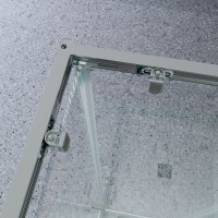 Душевой уголок с двумя раздвижными дверьми BEN_901_SL_C_1950x900x900 хромированый профиль/прозрачное стекло