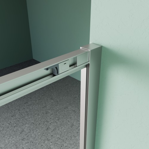 Душевой уголок с двумя раздвижными дверьми BEN_901_SL_C_1950x900x900 хромированый профиль/прозрачное стекло