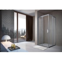 Душевой уголок слайдер Terminus Соренто 05 900х900х2000 квадрат хром
