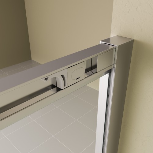 Душевой уголок с одной раздвижной дверью BEN_903_SL_C_1950x1200x900 хромированый профиль/прозрачное стекло