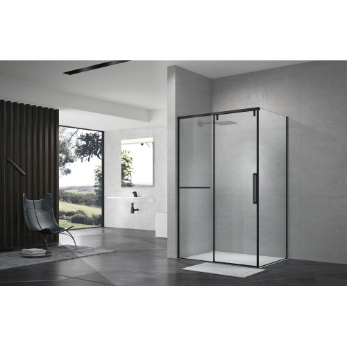 Душевой уголок слайдер Terminus Альба 02 900х1200х2200 прямоугольник чёрный