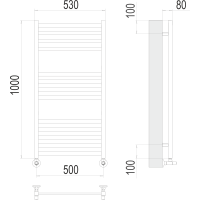 Полотенцесушитель Terminus «Грета» П13 500х1000 Белый