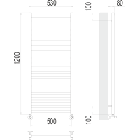Полотенцесушитель Terminus «Грета» П15 500х1200 Белый