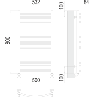 Полотенцесушитель Terminus «Классик» П16 500х800 Хром