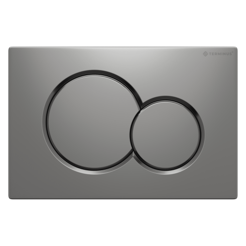 Клавиша смыва для инсталляции Terminus Classic кнопка двойной круг цвет сатин