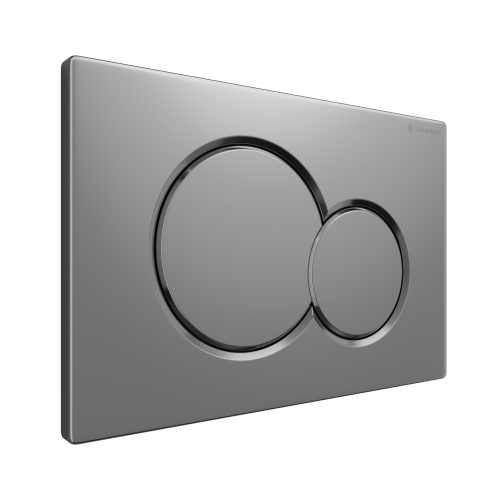 Клавиша смыва для инсталляции Terminus Classic кнопка двойной круг цвет сатин