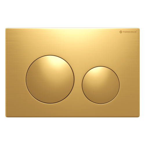 Клавиша смыва для инсталляции Terminus Classic кнопка круг цвет Матовое Золото PVD
