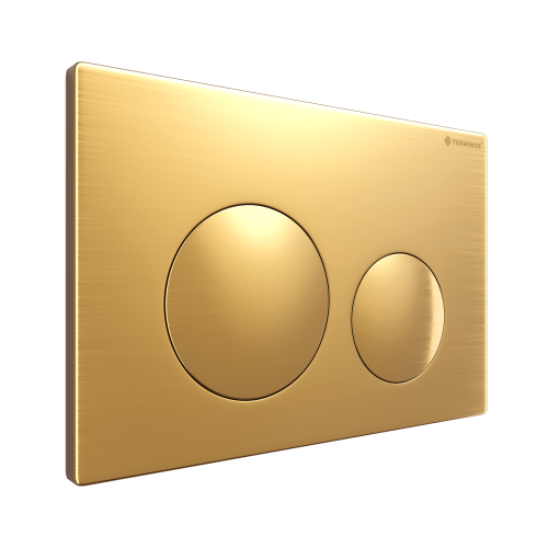 Клавиша смыва для инсталляции Terminus Classic кнопка круг цвет Матовое Золото PVD