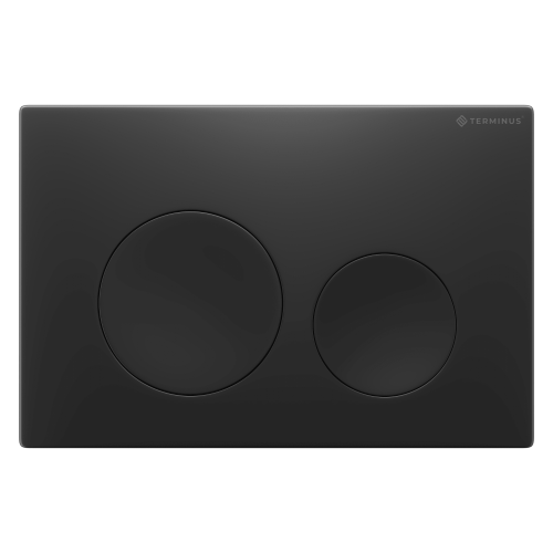 Клавиша смыва для инсталляции Terminus Classic кнопка круг цвет чёрный матовый