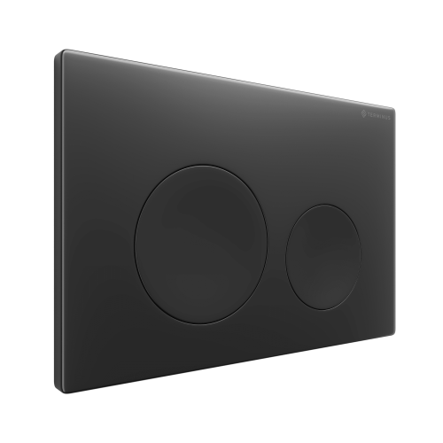 Клавиша смыва для инсталляции Terminus Classic кнопка круг цвет чёрный матовый