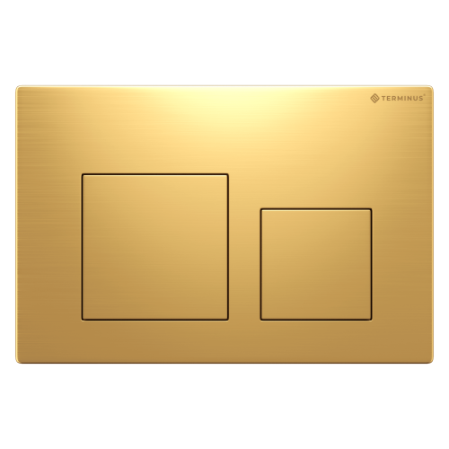 Клавиша смыва для инсталляции Terminus Classic кнопка квадрат цвет Матовое Золото PVD