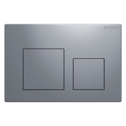 Клавиша смыва для инсталляции Terminus Classic кнопка квадрат цвет хром