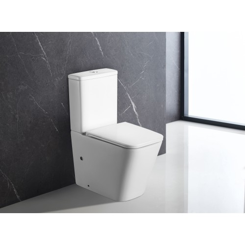 Напольный унитаз-компакт безободковый Terminus Ватикан 610х365 белый