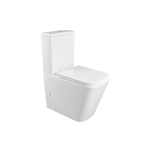 Напольный унитаз-компакт безободковый Terminus Ватикан 610х365 белый