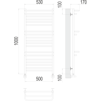 Полотенцесушитель Terminus «Орион» П18 500х1000  Хром
