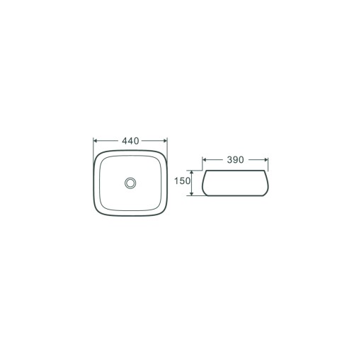 Раковина накладная Terminus Сицилия 440х390х150